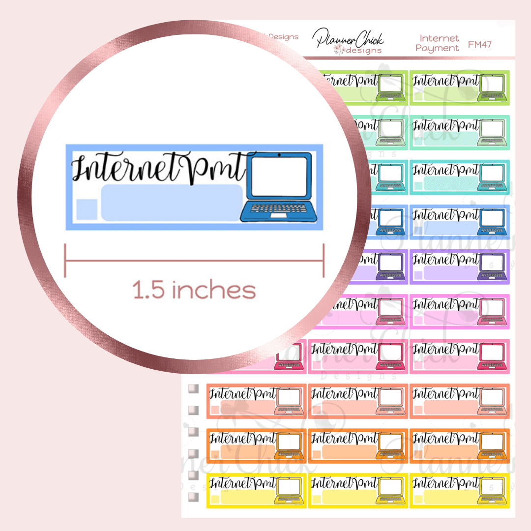 Internet Payment Planner Stickers
