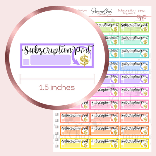 Subscription Payment Stickers
