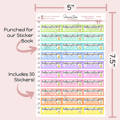 Subscription Payment Stickers