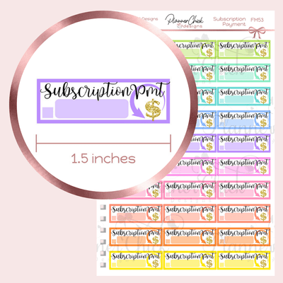 Subscription Payment Stickers