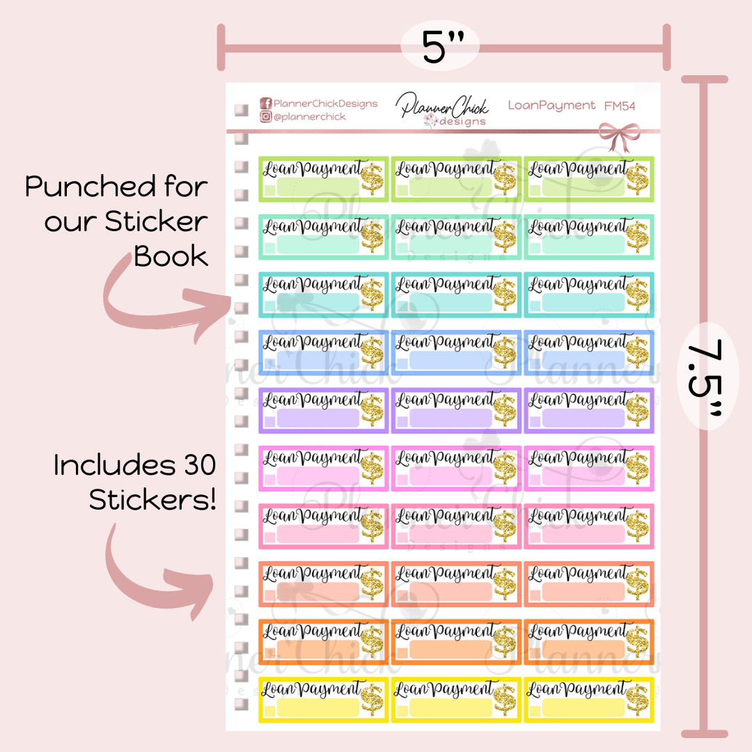 Loan Payment Planner Stickers