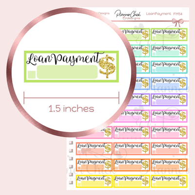 Loan Payment Planner Stickers
