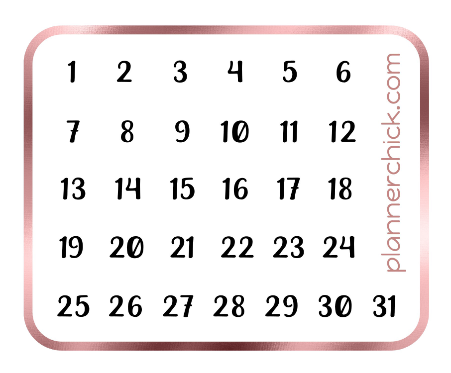 Date Dots - FREE with Any Kit! – PlannerChickDesigns