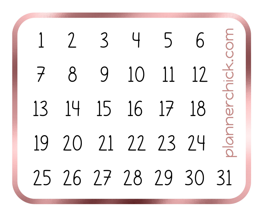 Date Dots - FREE with Any Kit! – PlannerChickDesigns