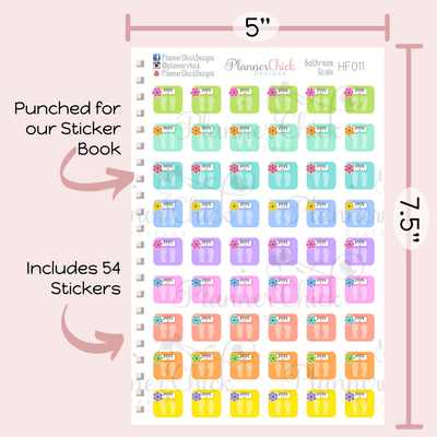 Bathroom Scales Planner Stickers