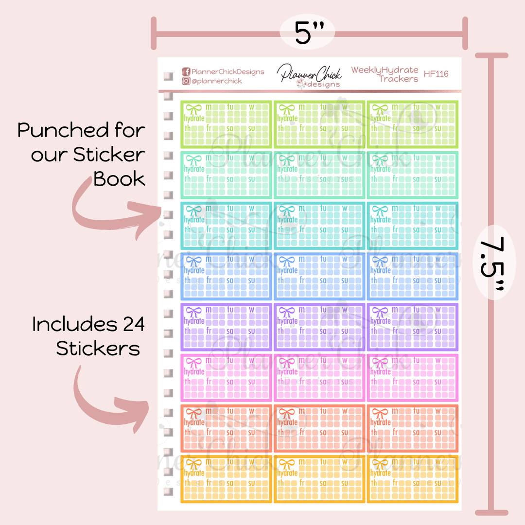 Hydrate Boxes Planner Stickers