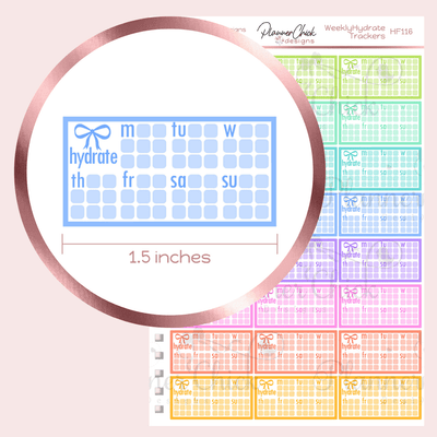 Hydrate Boxes Planner Stickers