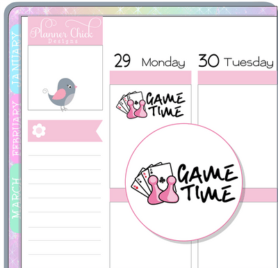 Game Time Planner Stickers