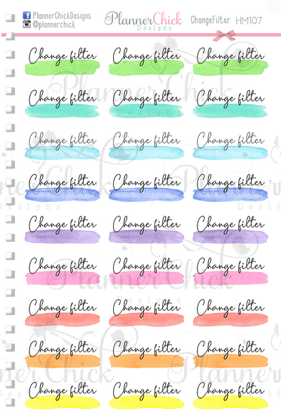 Change Filter Planner Stickers