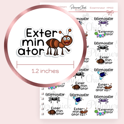 Exterminator Planner Stickers