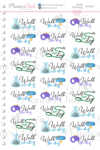 Walk the Dog Planner Stickers