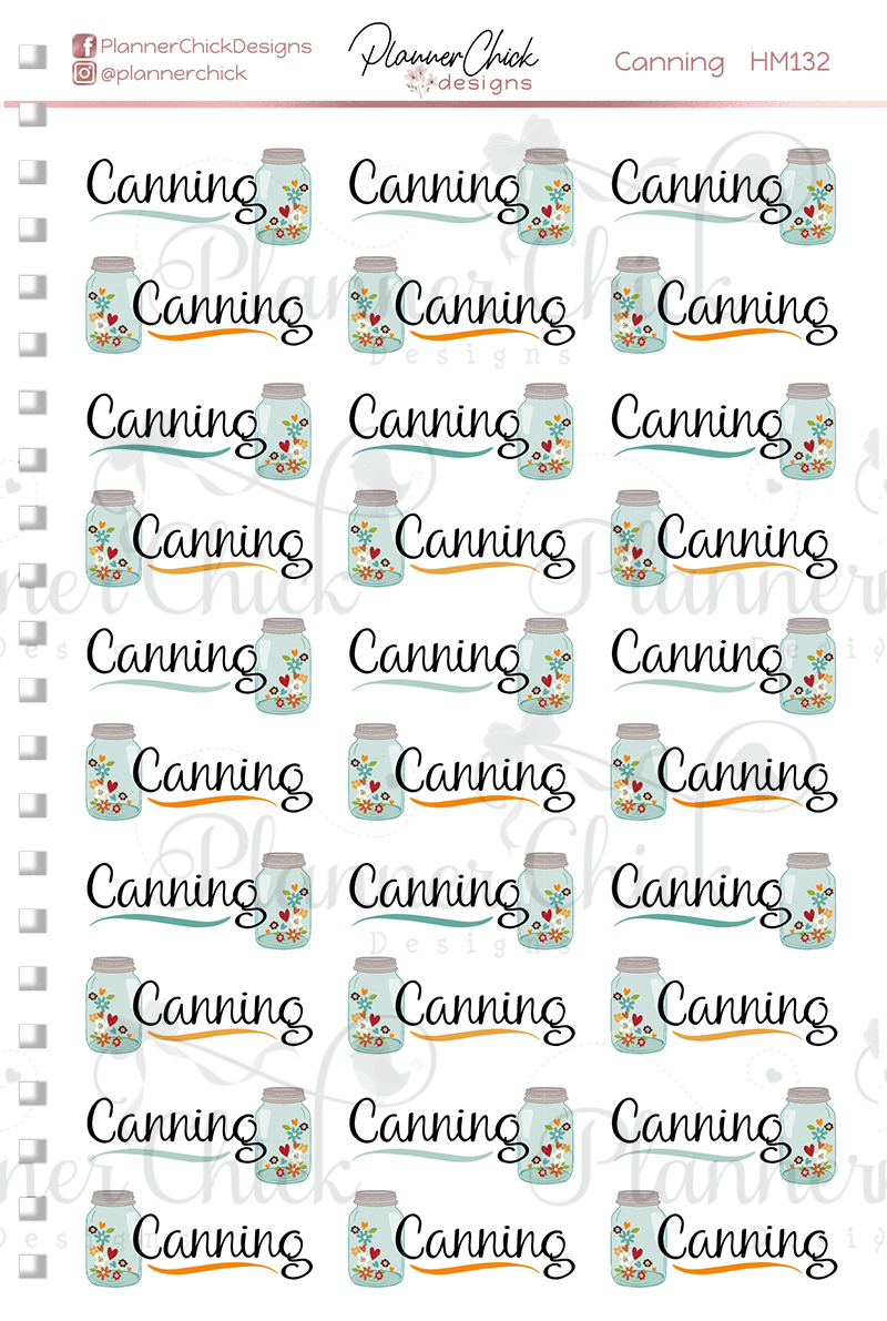 Canning Planner Stickers