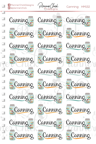 Canning Planner Stickers