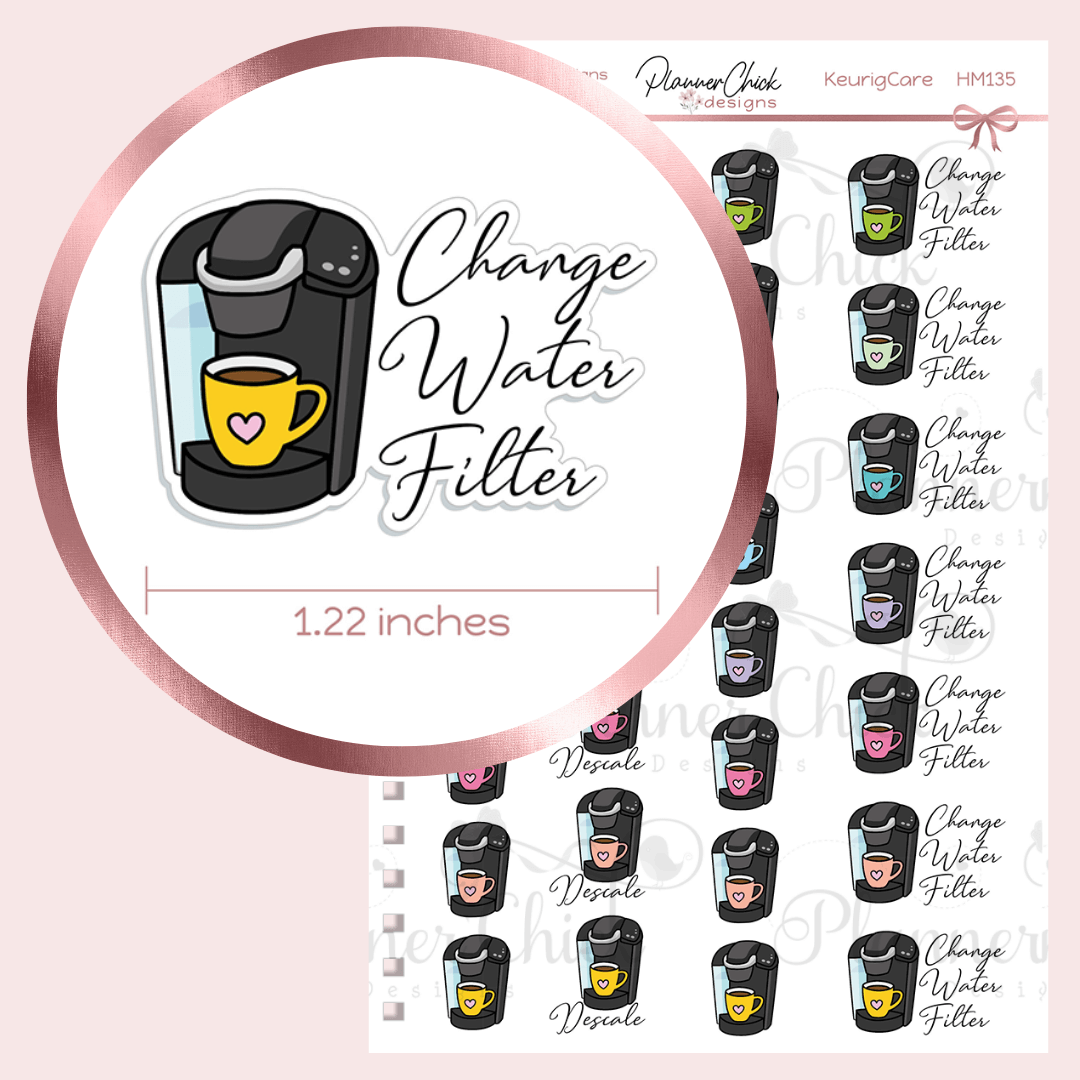 Keurig Care Planner Stickers