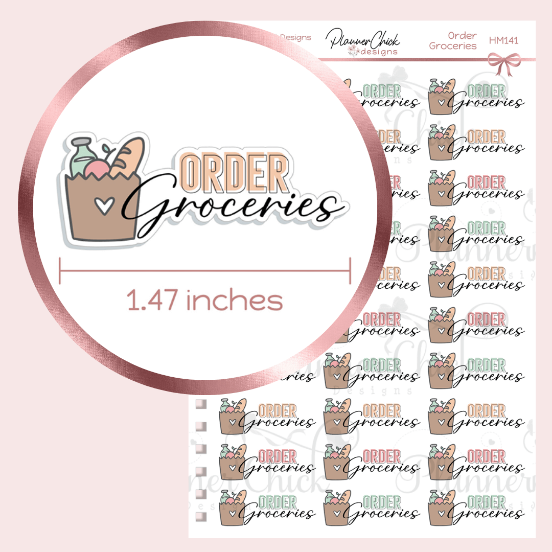 Order Groceries Planner Stickers