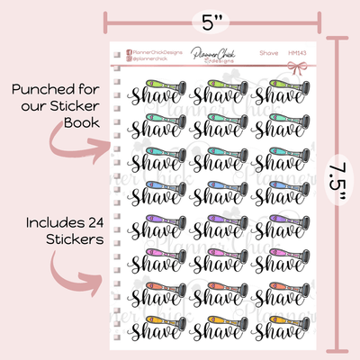 Shave Planner Stickers
