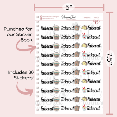 Takeout Planner Stickers