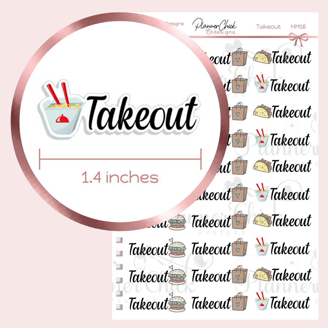 Takeout Planner Stickers