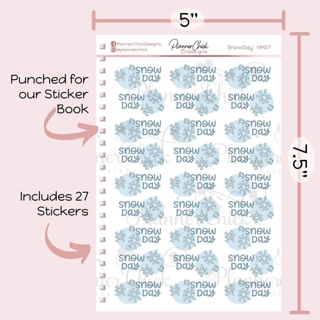 Snow Day Planner Stickers