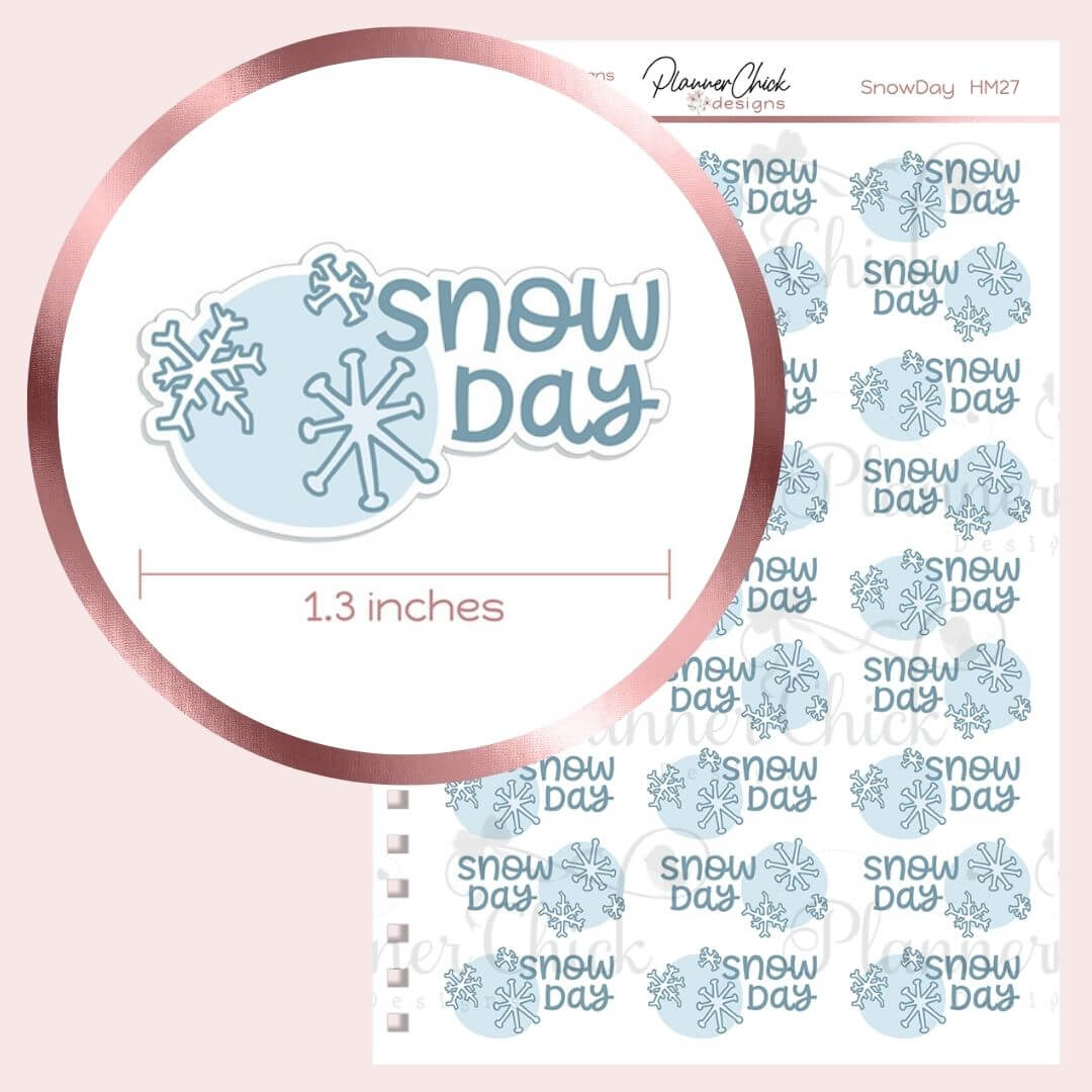 Snow Day Planner Stickers