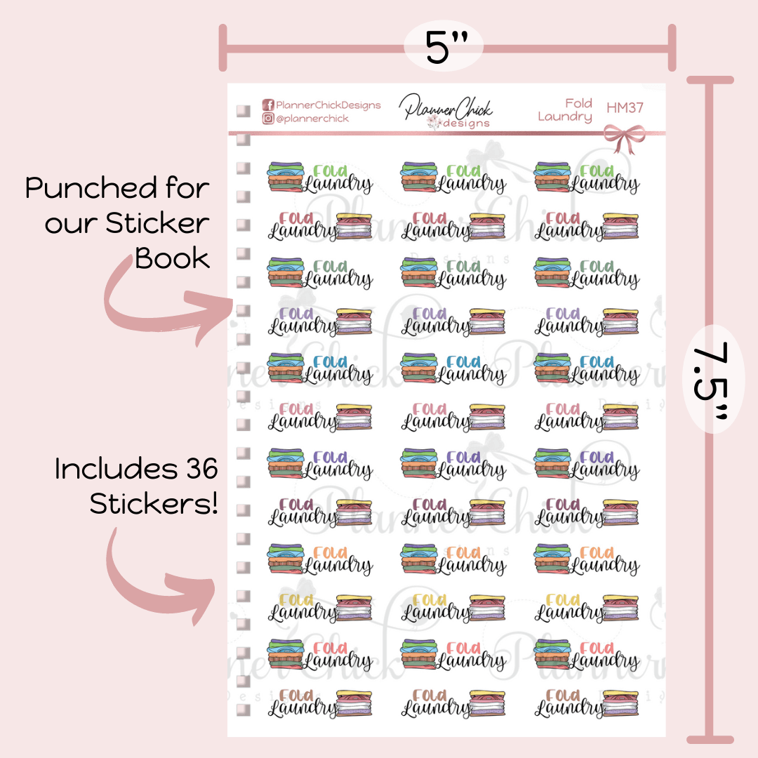 Fold Laundry Planner Stickers