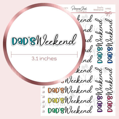 Dad's Weekend Planner Stickers