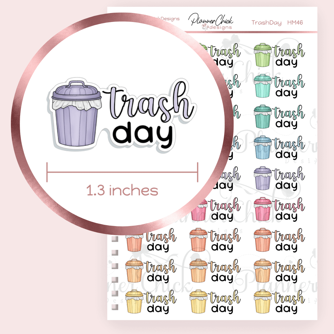 Trash Day Planner Stickers