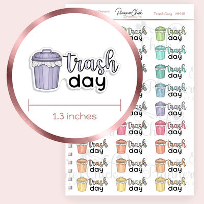 Trash Day Planner Stickers