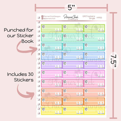 Gift Tracker Planner Stickers