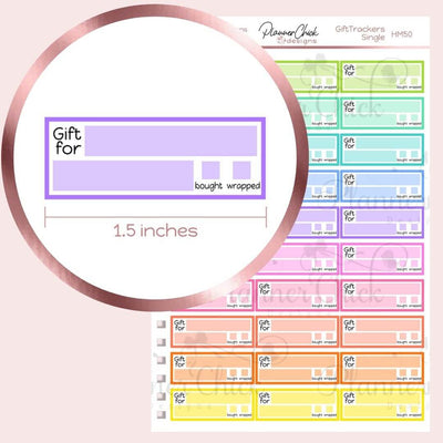 Gift Tracker Planner Stickers