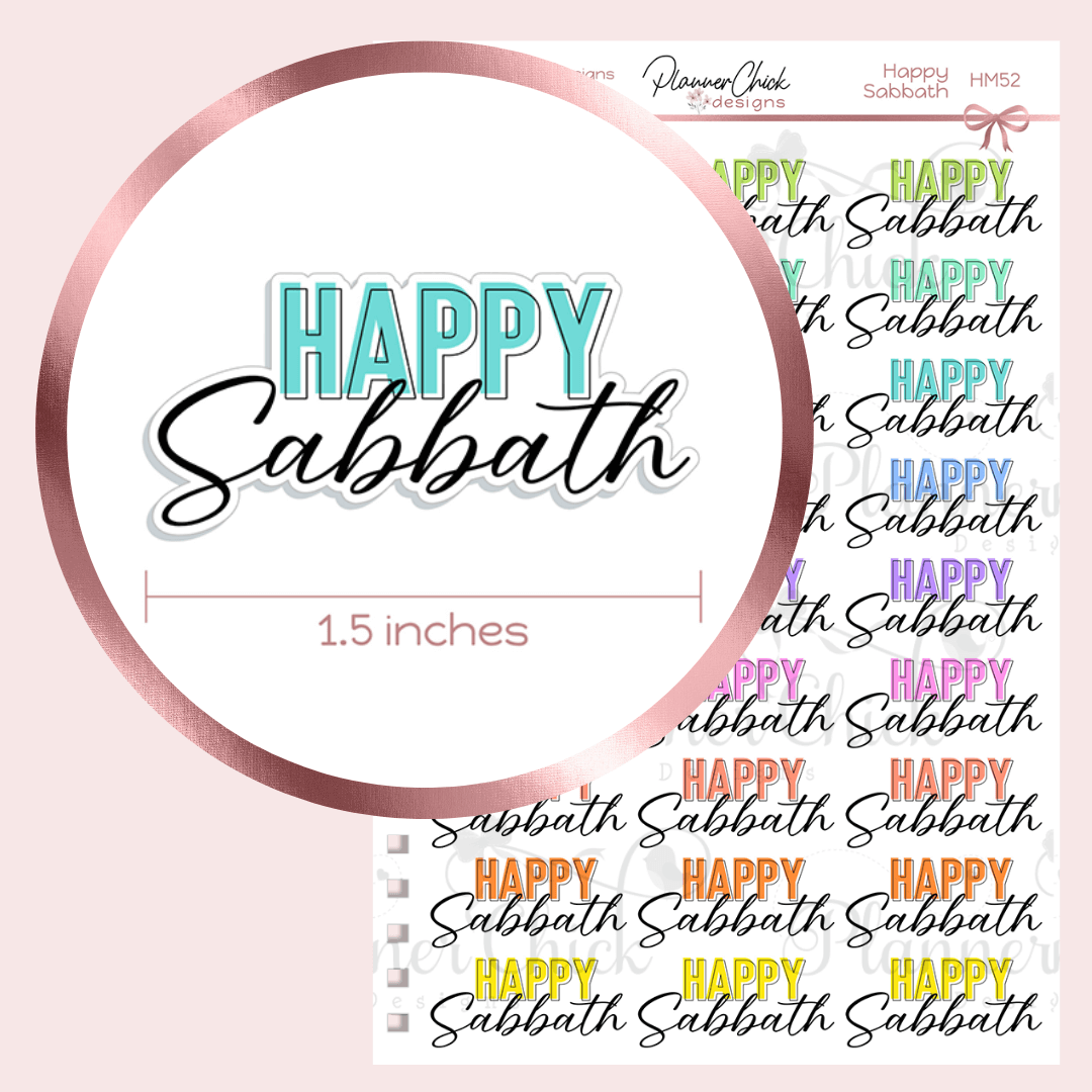 Happy Sabbath Planner Stickers