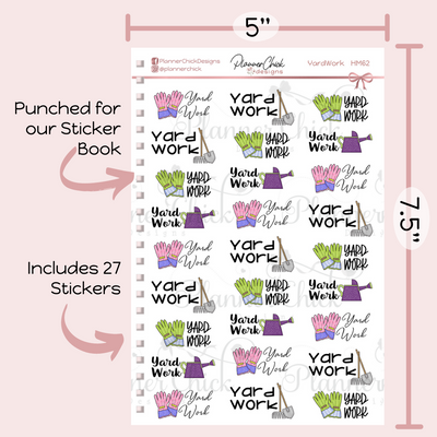 Yard Work Planner Stickers