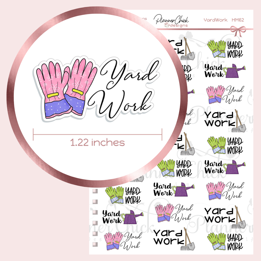 Yard Work Planner Stickers