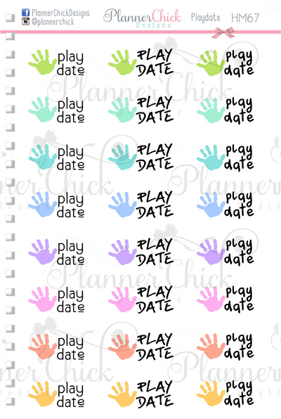 Colorful Playdate Planner Stickers