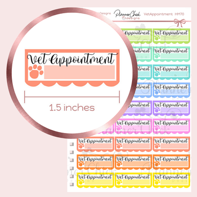 Vet Appointment Planner Stickers