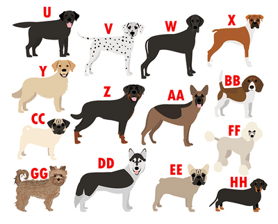 Customized Dog Breed Stickers