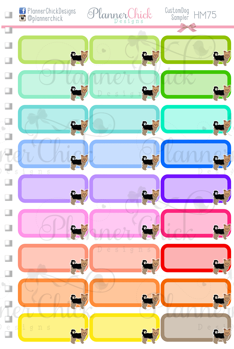 Customized Dog Breed Stickers