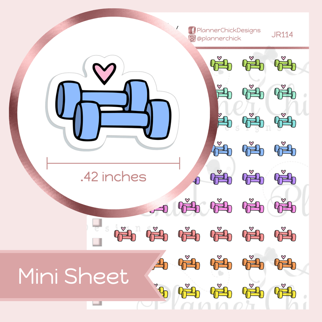 Mini Stickers ~ Weights/Dumbbells