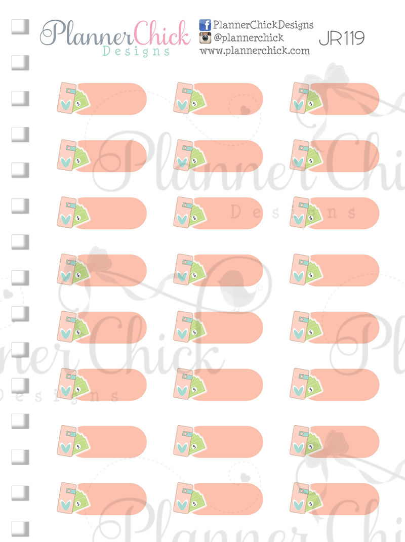 Mini Stickers ~ Color Coded Spending Trackers – PlannerChickDesigns