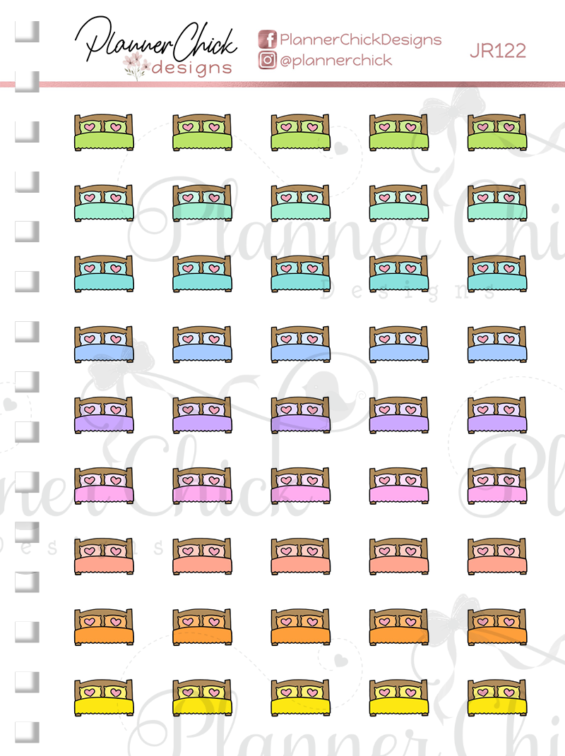 Mini Stickers ~ Beds – PlannerChickDesigns