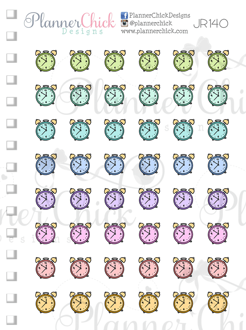 Small Time Sticker Mini Stickers ~ Clocks – PlannerChickDesigns