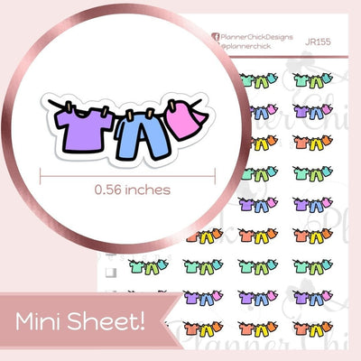 Mini Stickers ~ Clothesline/Laundry