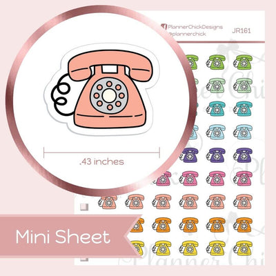 Retro Telephones ~ Mini Stickers