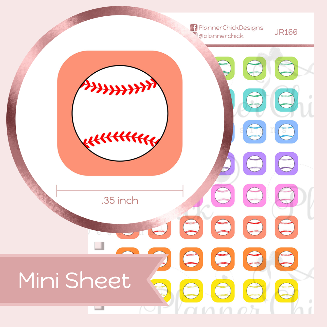 Mini Stickers ~ Baseball/Softball