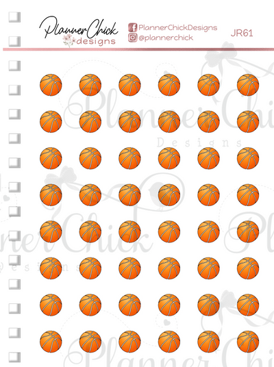 Mini Stickers ~ Basketballs