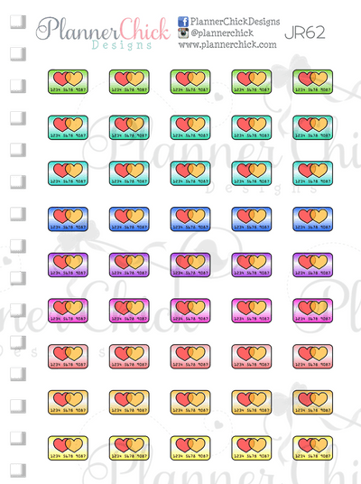 Mini Stickers ~ Credit Cards