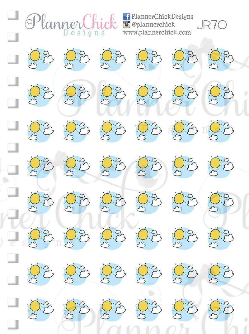 Mini Stickers ~ Doodle Weather Icons – PlannerChickDesigns