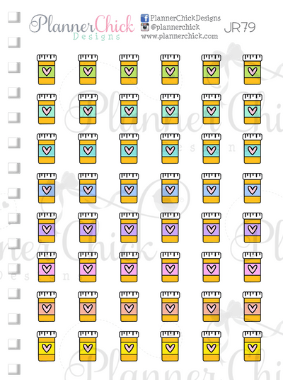 Mini Stickers ~ Doodle Medication Bottles