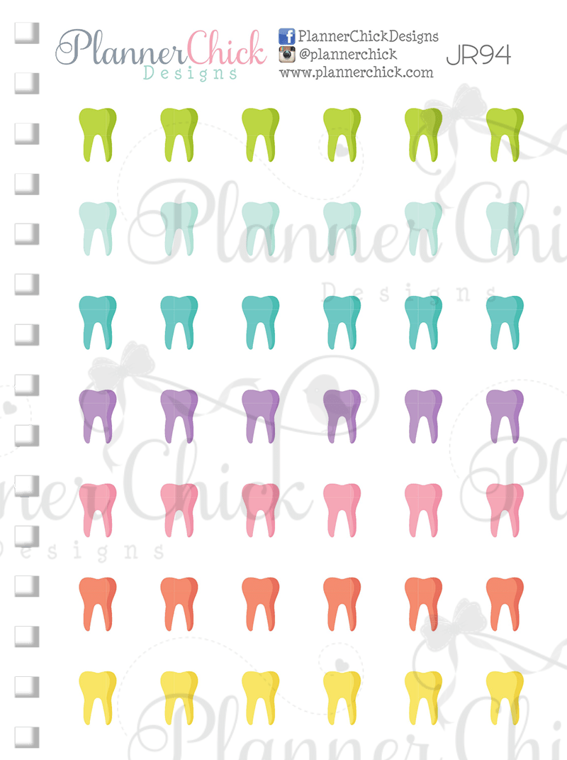 Mini Stickers ~ Teeth/Dentist – PlannerChickDesigns