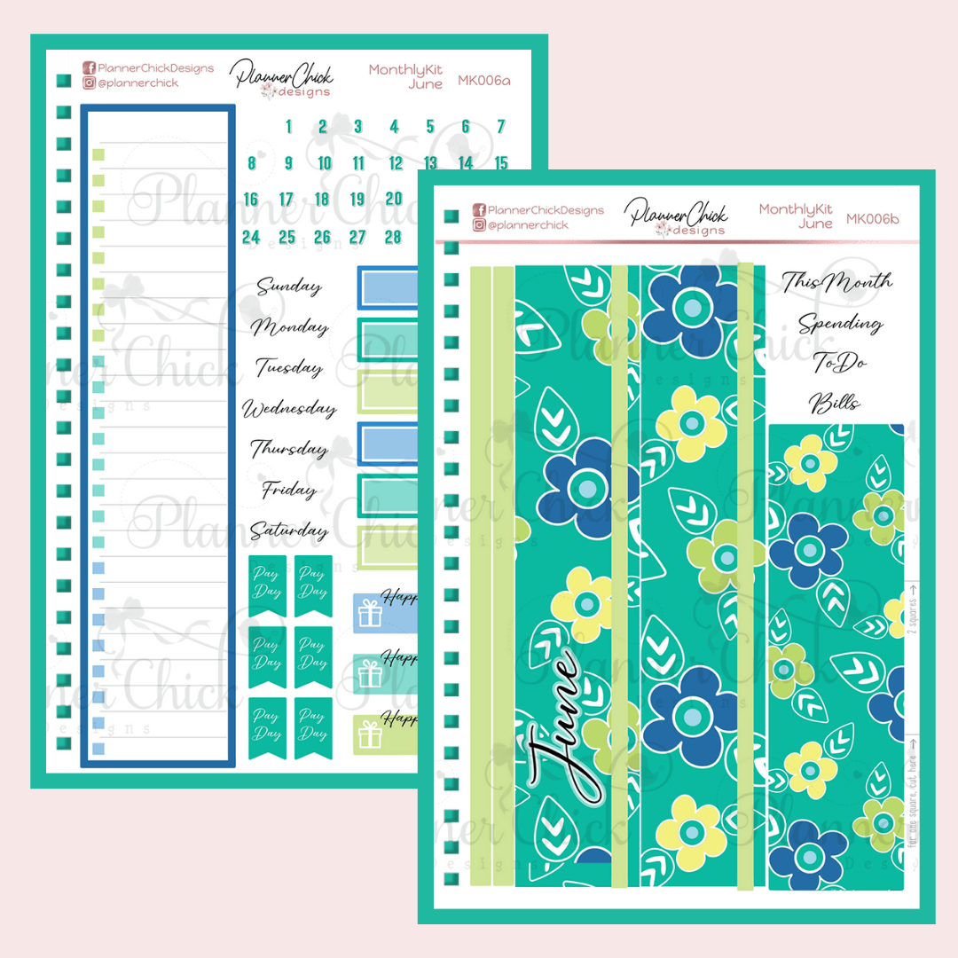 Monthly Kits for 7x9" Planners
